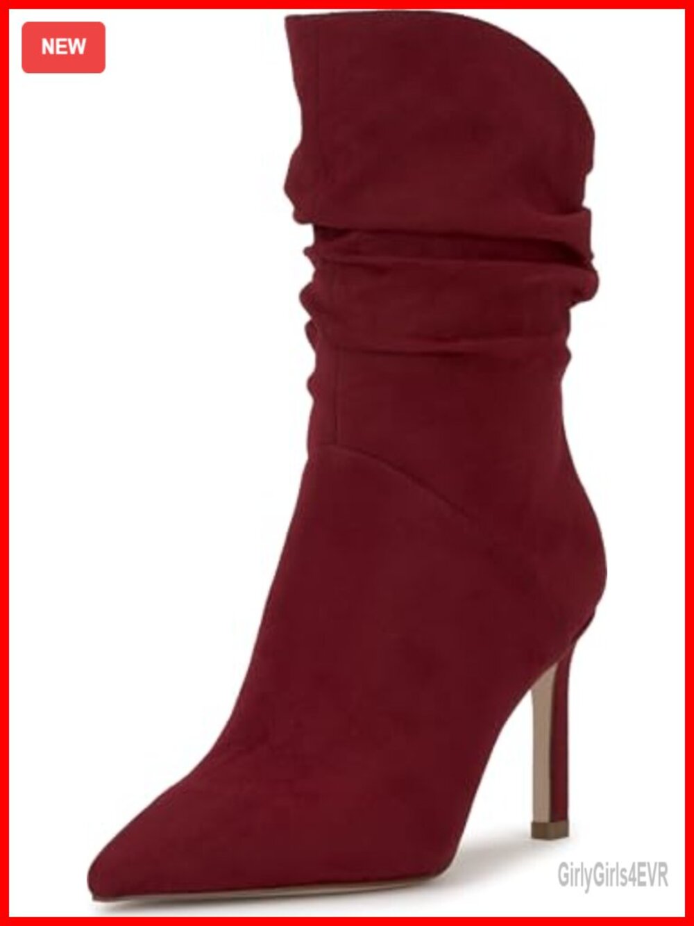 Jessica Simpson Elisti Scrunch High Heel Bootie Faux Suede Stiletto